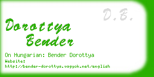 dorottya bender business card